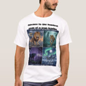 モチベーションを高める捕食者アート Tシャツ (正面)