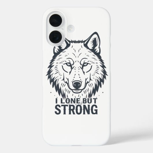 モチベーションを高める「Lone But Strong」ローンウルフ Case-Mate iPhoneケース (裏面)