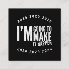 モチベーションを黒に引用文させる スクエア名刺