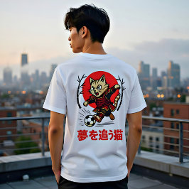 モチベーションアップのサムライ猫 - アニメ&スポーツ好きへのギフト トライブレンドTシャツ