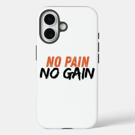 モチベーションアップのワークアウトiPhoneケース (No pain No gain) Case-Mate iPhoneケース (裏面)