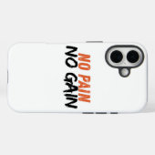 モチベーションアップのワークアウトiPhoneケース (No pain No gain) Case-Mate iPhoneケース (裏面 (横))