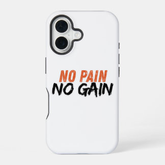 モチベーションアップのワークアウトiPhoneケース (No pain No gain) iPhone 16ケース