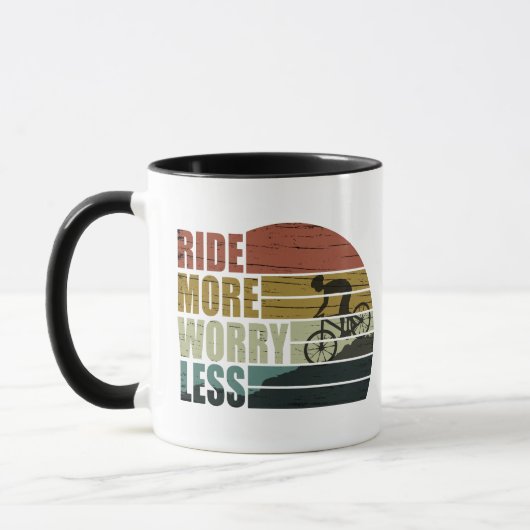 モチベーションアップ自転車ライダー - 面白いサイクリング名言 マグカップ (左)