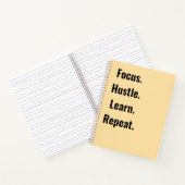 モチベーションアップ 学生向け Focus Hustle Learn Repeat ノートブック (内部)