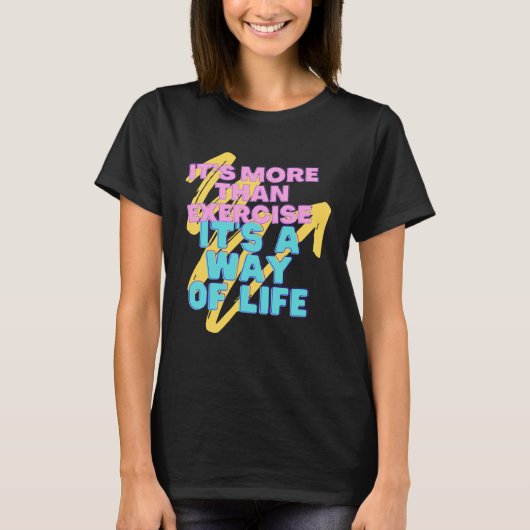 モチベーションエクササイズは人生 Tシャツ (正面)