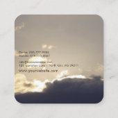 モチベーションスピーカーライフコーチサンセットシルバーライニング スクエア名刺 (裏面)