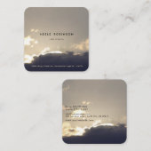 モチベーションスピーカーライフコーチサンセットシルバーライニング スクエア名刺 (正面/裏面)