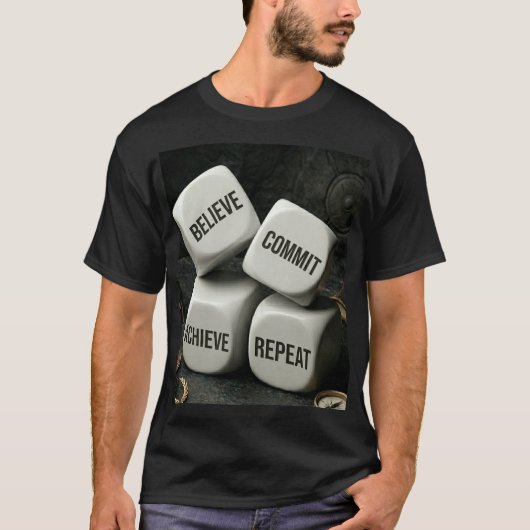 モチベーションダイス ループ 成功 Tシャツ (正面)