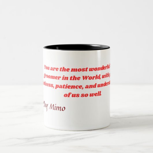 モチベーションパーソナライズされたドッグトリマーマグ ツートーンマグカップ (中央)