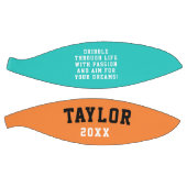 モチベーションモダンターコイズオレンジネームタイポグラフィ バスケットボール (パネル)