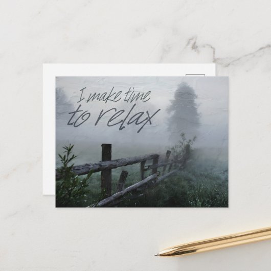 モチベーションリラックスの肯定の時間 ポストカード (正面/裏面インサイチュ)