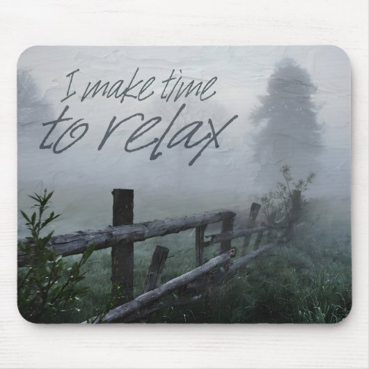 モチベーションリラックスの肯定の時間 マウスパッド (正面)