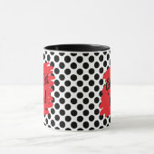 モチベーションレッドダウブとブラックドット マグカップ (中央)