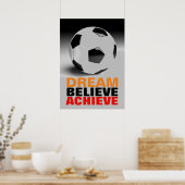 モチベーション信じがサッカーを目指す ポスター (キッチン)