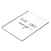 モチベーション前向きあなたが十分な引用文 ノートブック (左側)