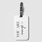 モチベーション前向きあなたが十分な引用文 ラゲッジタグ (正面縦)