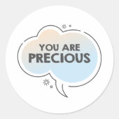 モチベーション大切文字メッセージ ラウンドシール (正面)