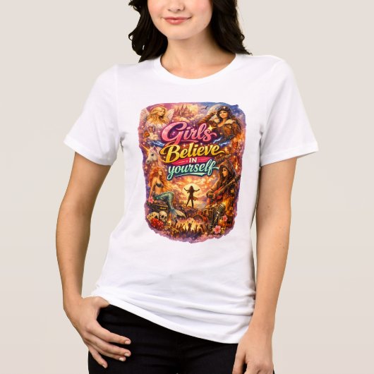 モチベーション女子ホワイトTシャツ トライブレンドＴシャツ (正面)