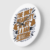 モチベーション引用文ウォールアートクロック ラージ壁時計 (傾斜)