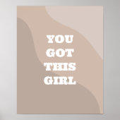 モチベーション引用文女子ルームアートポスター ポスター (正面)