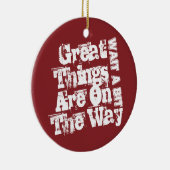 モチベーション引用文2024素晴らし物事が進行中 セラミックオーナメント (右)