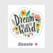 モチベーション感動的ドリームビッグワーク懸命 シール (シート)
