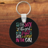 モチベーション感動的引用文強い女性ガール キーホルダー (正面)