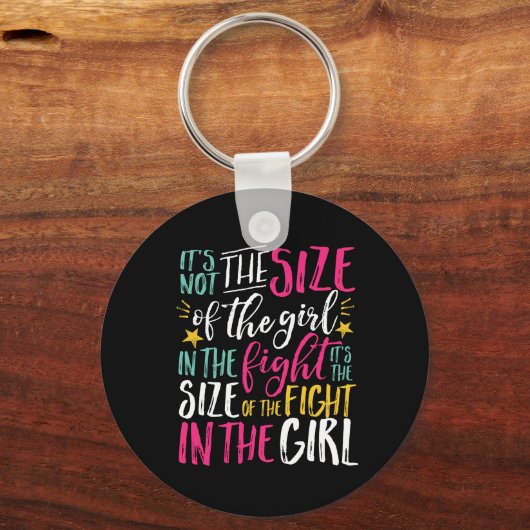 モチベーション感動的引用文強い女性ガール キーホルダー (正面)
