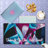 モチベーション感動的引用文液化抽象芸術 デスクマット