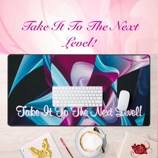 モチベーション感動的引用文液化抽象芸術 デスクマット