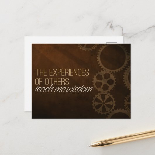 モチベーション教えの肯定「経験の知恵」 ポストカード (正面/裏面インサイチュ)