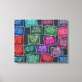 モチベーション用のフットボール引用文ストレッチキャンバス キャンバスプリント (正面)