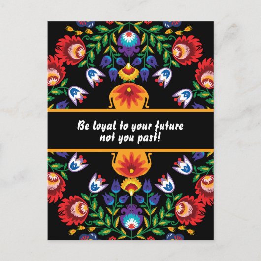 モチベーション素晴らしでフォークWycinanki ポストカード (正面)