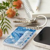 モチベーション肯定「おもしろいに時間を作る」 キーホルダー (正面右)