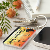 モチベーション肯定「時間をかけて笑う」 キーホルダー (正面右)