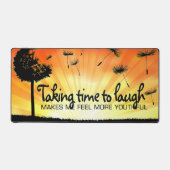 モチベーション肯定「時間をかけて笑う」 デスクマット (正面)