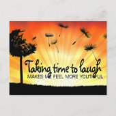 モチベーション肯定「時間をかけて笑う」 ポストカード (正面)