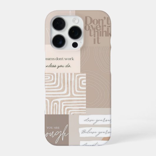 モチベーション コラージュ iPhoneケース (裏面)