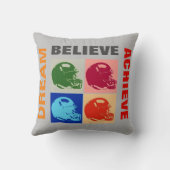 モチベーション・ドリーム信じがサッカーを達成する クッション (裏面)