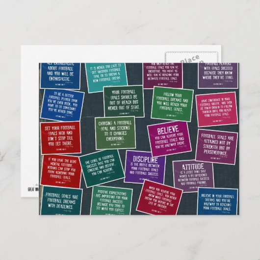 モチベーション・ハガキ用サッカー引用文 ポストカード (正面/裏面)