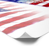 モチベーション・フリーダム・イーグル米国国旗の愛国心 ポスター (角)