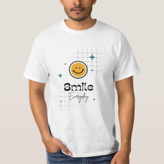 モチベーション: 笑顔と楽しみ Tシャツ (正面)