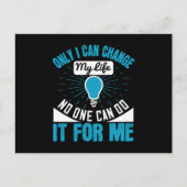 モチベーション – 自分の人生を変えることしかできない ポストカード (正面)