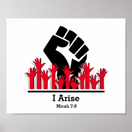 モチベーションI ARISE ミカ書7章8節 クリスチャン ポスター (正面)