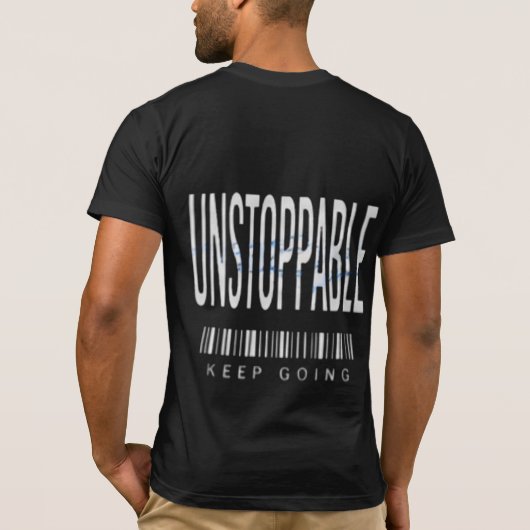 モチベーションTシャツ | 努力 集中 大きな夢 Tシャツ (裏面)
