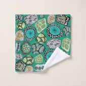 モチモダンーフラワータオルセット バスタオルセット (ウォッシュタオル)