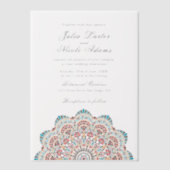 モチモダン芸術的ースタイルマ結婚ダラ ベラム紙招待状 (正面)