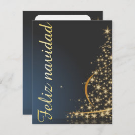 モチモナビデニョアズールコンドラドアルボルドナヴィダド。 招待状