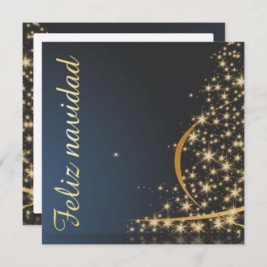 モチモナビデニョアズールコンドラドアルボルドナヴィダド。 招待状 (正面/裏面)